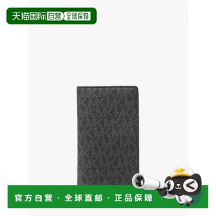 自营michael kors库珀大号标志双折名片盒-黑色 美国奥莱直发