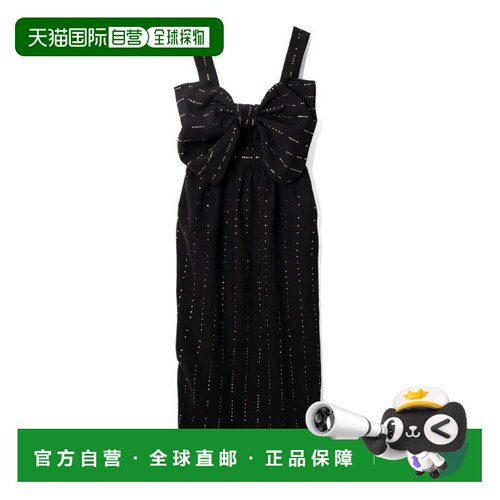 自营viktor & rolfFitted Black Midi Dress - black 美国奥莱直