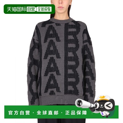 自营marc jacobsOversized Distressed Sweater - black 美国奥莱