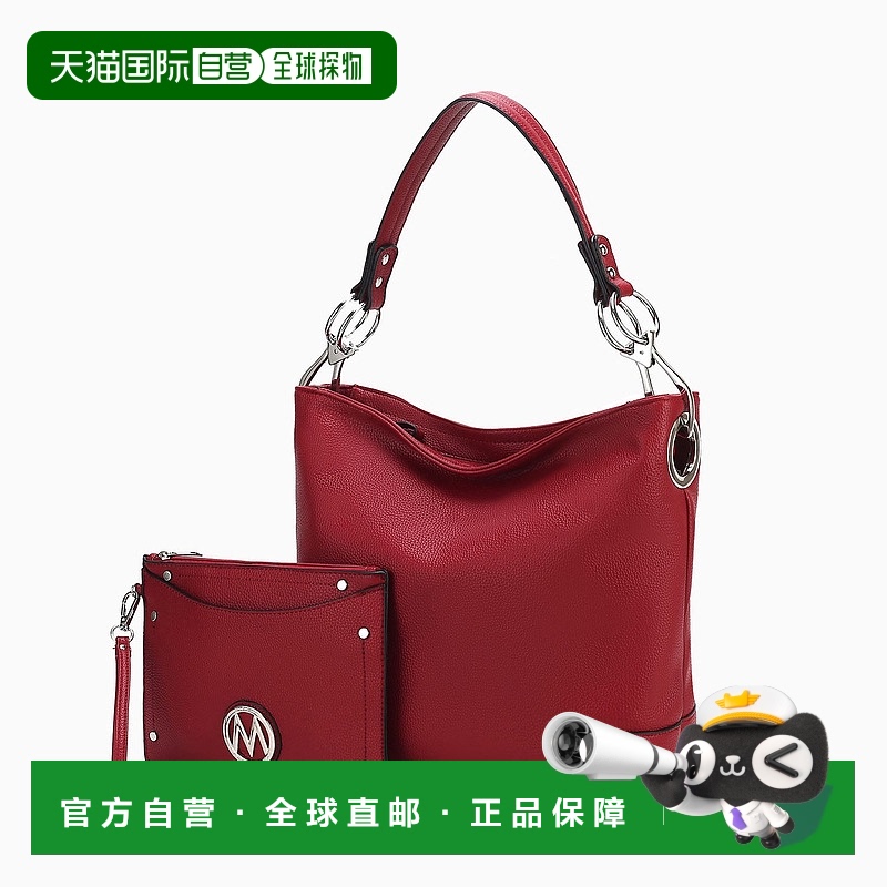 自营 mia k collectionViviana Women's 2Pcs Hobo Bag with Wris