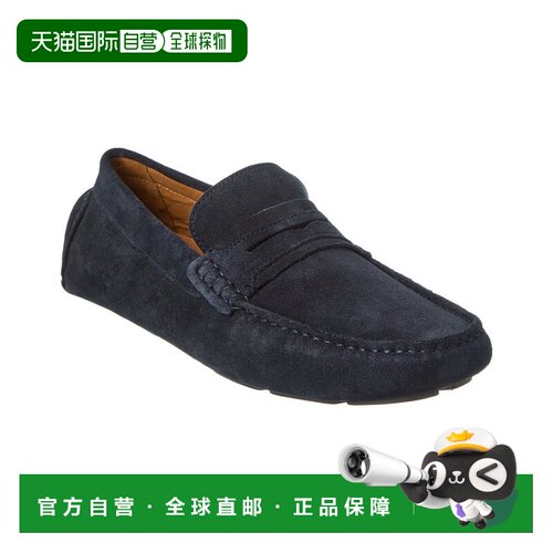 自营Allen Edmonds Lewis麂皮驱动程序-海军 美国奥莱直发男鞋