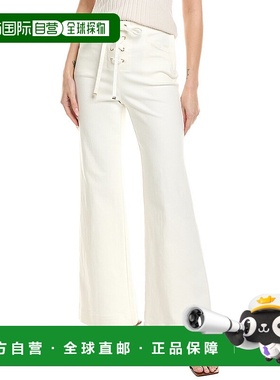 自营Toccin Birkin牛仔系带喇叭裤-白色 新款 美国奥莱直发牛仔裤