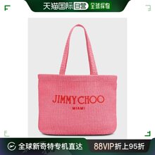 美国直邮 jimmy choo 女士 单肩包尼龙真皮手提包肩带托特包