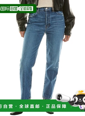 自营 FRAME Denim Le Mec 修身直筒牛仔裤 - 蓝色 美国奥莱直发