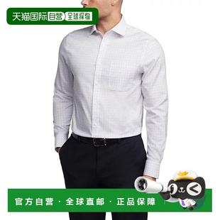 自营 tommy hilfiger汤米 希尔费格TH Flex衬衫男式白色格子牛津M