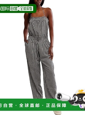 自营Free People Retro Heatwave Junmpsuit Women's Black Gingh