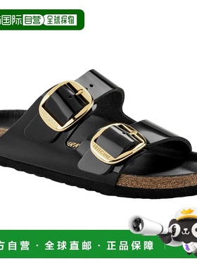 自营Birkenstock Arizona Big Buckle High - Shine Black  10214
