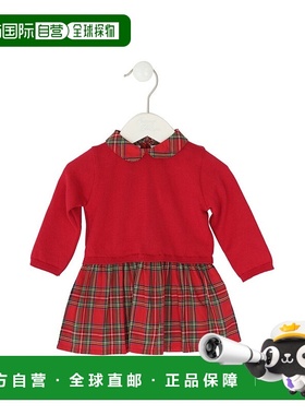 自营 Carriage Boutique 针织格子连衣裙 - 红色 美国奥莱直发