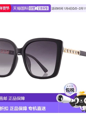 自营 Skechers女式58毫米闪亮黑色太阳镜-闪亮黑色 美国奥莱直发