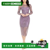 The Dress Population 自营Dress Sophia Sheath purple 美国奥