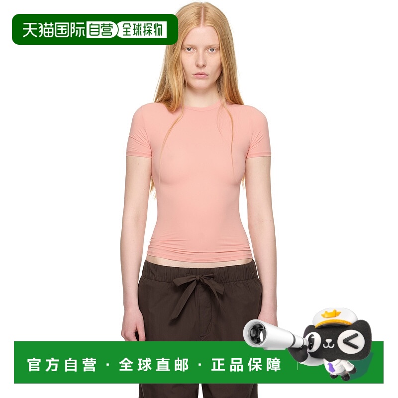 1h可退 香港直邮潮奢 SKIMS 女士 粉色 Fits Everybody T 恤 TPTS
