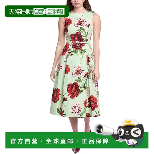 自营Oscar de la Renta Midi Dress - green 美国奥莱直发连衣裙