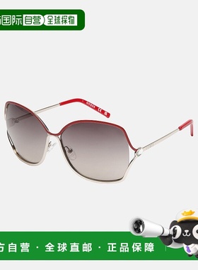 自营 guess蝴蝶金属太阳镜-红色 美国奥莱直发防紫外线户外
