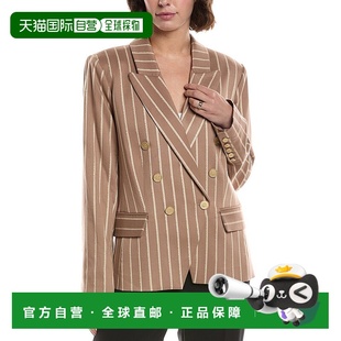 Double Kenzie Breasted Blazer 美国奥莱 自营L brown AGENCE