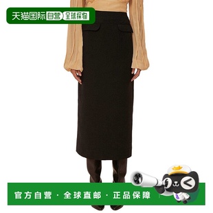 自营Farm Rio Midi Skirt - Black 美国奥莱直发半身裙包臀裙长裙