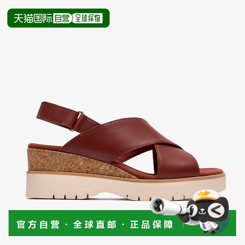 加拿大直邮Clarks Diaz Cross 女士厚底凉鞋与人字拖图片