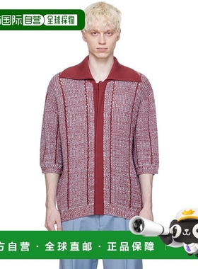 1h可退 香港直邮潮奢 Lanvin 朗雯 男士 红色 Loose-Fitting Polo