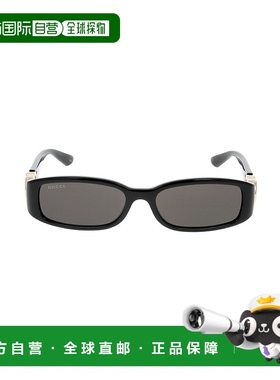 1h可退 香港直邮潮奢 Gucci 古驰 女士 黑色 Rectangular Frame