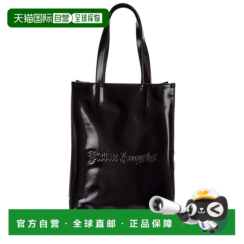 自营Palm Angels Shiny Classic Logo Tote - black 美国奥莱直发