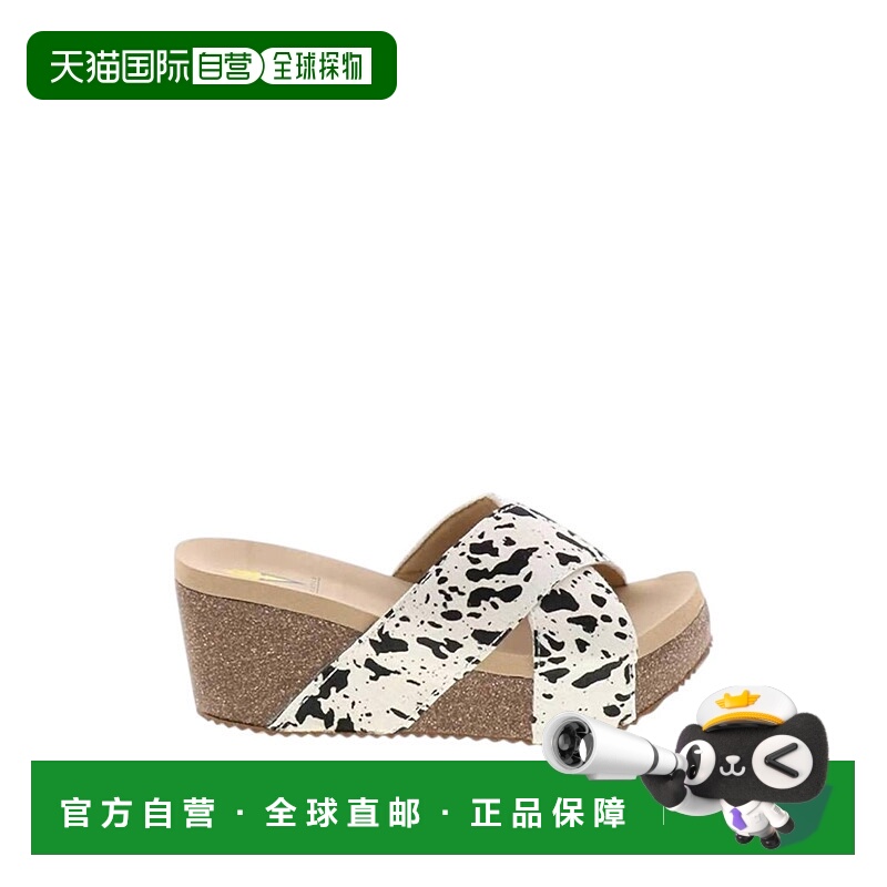自营volatile女式河滨牛皮楔形凉鞋巧克力片-巧克力片 美国奥莱直