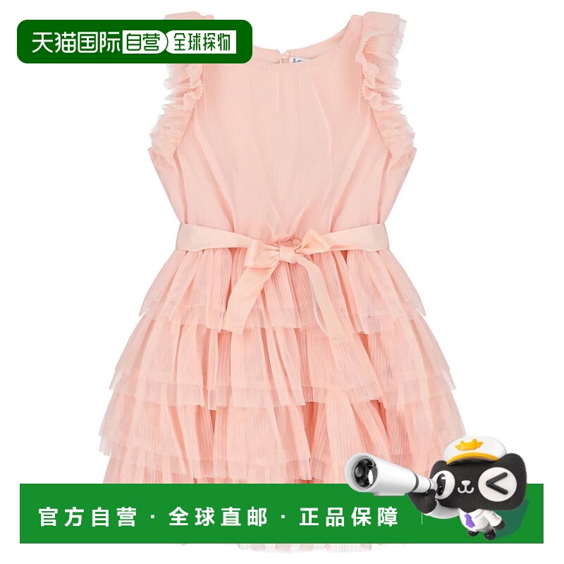 自营mayoralGirls' Ruffle Tulle Dress In Pink - pink 美国奥莱