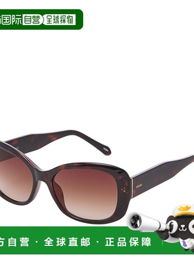 自营Fossil Women's Square Sunglasses - brown 美国奥莱直发