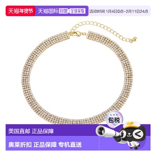 自营adornia14k镀金可调节水晶项链-金色 美国奥莱直发