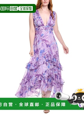 自营 AMUR Senora丝绸混纺礼服-紫色 美国服饰连衣裙长裙直发奥莱