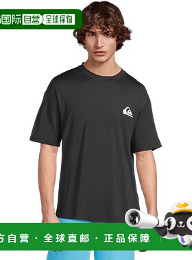 自营 Quiksilver日常冲浪T恤男式黑色短袖套头衫BUU1197-黑色 美