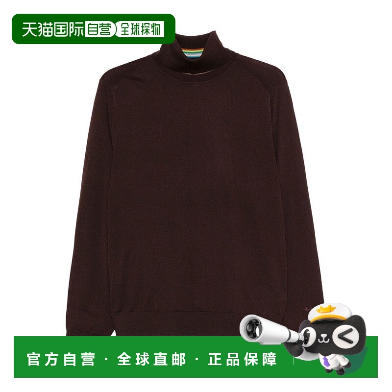 自营paul smithBurgundy Turtleneck Sweater With Ribbed Cuffs