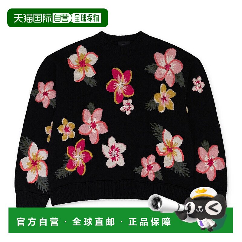 自营alanui花INTARSIA黑色毛衣-黑色 美国奥莱直发