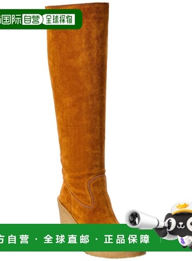 自营 tod'sTOD 麂皮及膝坡跟靴 - 橙色 美国奥莱直发女靴