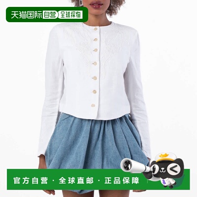 自营Polo Ralph Lauren Long-Sleeve Linen Jacket - cream 美国