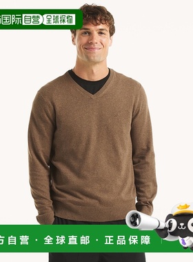 自营 Nautica男式Navtech V领毛衣-玻璃水瓶色 美国奥莱直发