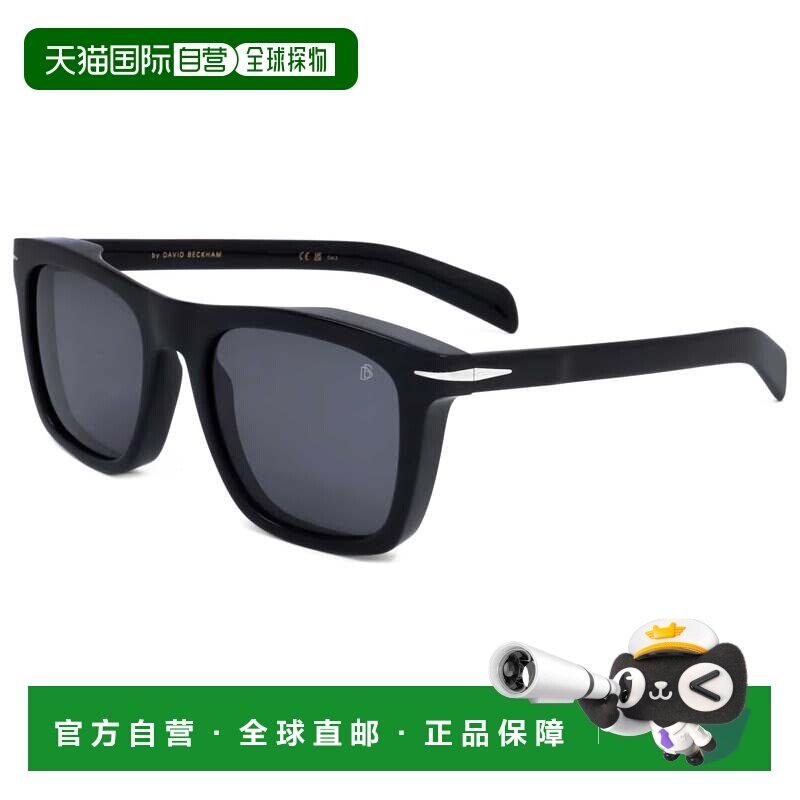 自营david beckham大卫 贝克汉姆男式51毫米灰色太阳镜-黑金 美国
