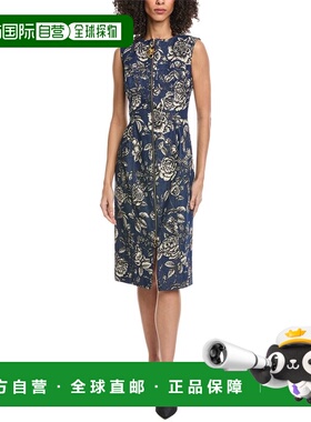 自营Oscar de la Renta Zip Front Stretch Denim Midi Dress - w