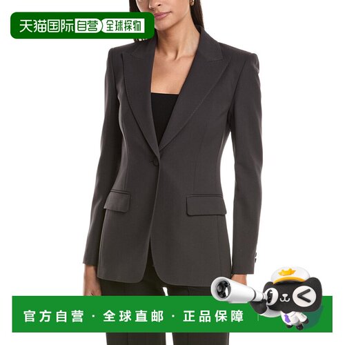 自营Lafayette 148 New York Peak Lapel Blazer - grey 美国奥莱