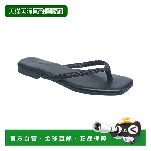 自营French Connection女士罗浮鞋凉鞋-黑色编织鞋 美国奥莱直发