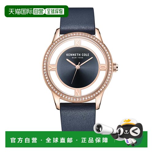 自营Kenneth Cole Women's Classic mm Quartz Watch - blue 美国