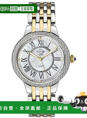 自营 GV2 Astor II 女士手表 白色珍珠母贝表盘双色黄金手链 - 白