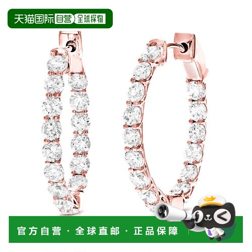 自营vir jewels3 cttw Lab Grown Diamond Hoops Earrings in 14K