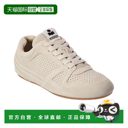 自营Isabel Marant Senny绒面革运动鞋-白色休闲鞋 直发美国奥莱