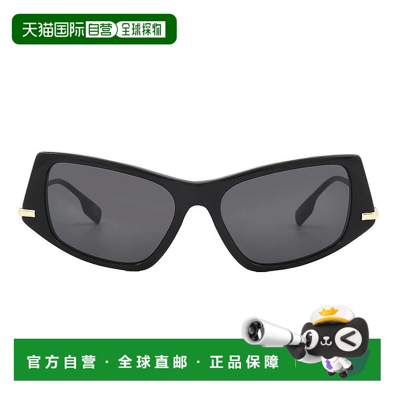 自营Burberry Dark Grey Irregular Ladies Sunglasses BE4408 30