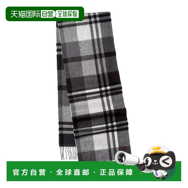 自营Hickey Freeman Cashmere Scarf - black 美国奥莱直发
