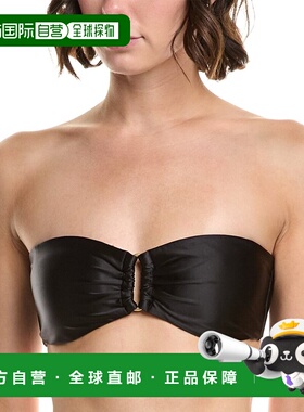 自营PQ Swim Detail Bandeau Bikini Top - black 美国奥莱直发