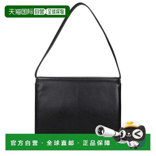 自营Jil Sander Leather Shoulder Women's Bag - black 美国奥莱
