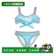 Swim Set Sporty Embroidered 自营PQ Bikini Rainbow 2pc blue