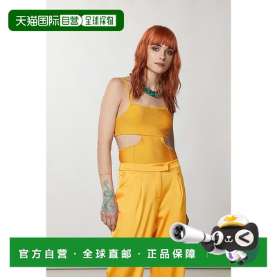 自营Patrizia Pepe Viscose Tank Women's Tops - orange 美国奥