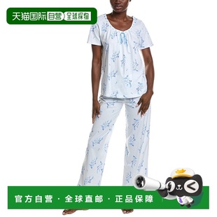 Carole 美国奥莱直发休闲裤 Hochman 蓝色 2件长睡衣套装 自营