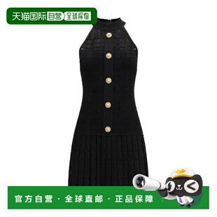 Women Cocktail Viscose 美国奥莱 Dress black 自营Balmain